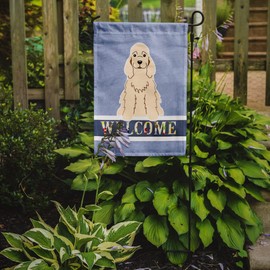 Caroline's Treasures BB5675GF Cocker Spaniel Buff Welcome Flag Garden Size, Small, Multicolor