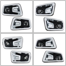 GXYWADY Pair of Front Fog Light Replacement for Titan 2016 2017 2018 2019 Driving Light Lamps Replacement for 62257EZ02B 62256EZ02B 62257EZ02A 62256EZ02A