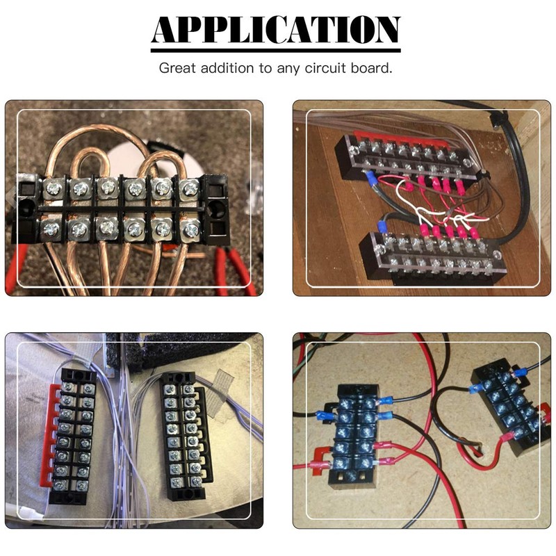 Glarks 70Pcs(5Sets) Terminal Block Set, 5Pcs 7 Positions 600V 15A