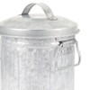 BESPORTBLE Galvanized Trash Can Mini Desktop Wastebasket with Lid and
