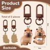 LunarCharm 2 pieces Capybara key ring, cute key ring, key