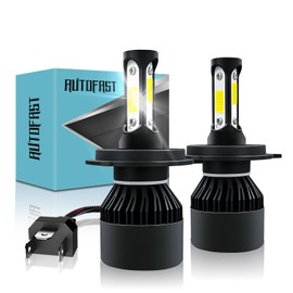 AUTOFAST H4 Led Kit De Faros, 160W 20000LM 6500K 9003 HB2 Bombillas LED para Faros Delanteros, Kit De Conversión 300% Súper Brillante, Luces Alto Bajo,Foco LED Antiniebla IP68, 2Piezas