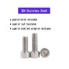 BEIRUDG 1/4-20×3/4" Socket Head Cap Screws 304 Stainless Steel Machine