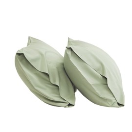 LCBD Cooling Pillow Cases Standard Size Set of 2 - Rayon Derived from Bamboo, Lime Green Bamboo Cooling Pillow Cases Covers for Hot Sleepers, Soft 20x26 inch Bamboo Pillowcases with Envelope Closure