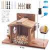 Squirrel Feeder for Outside, Squirrel Picnic Table Feeder for Corn