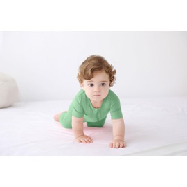 GUISBY Baby Rayon of bamboo Romper Baby Boy, Rayon made from bamboo Short Sleeve Snug Fits Sleepers 3 Pcs 3-6 Months