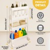 ShellKingdom 4 Tier Bathroom Storage Organizer, Slim Rolling Storage Cart
