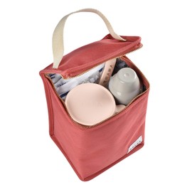 BÉABA - Insulated bag for baby meals - Spacious - Storage of baby bottles - Meal bag - Collapsible - Soft and waterproof material - Terracota