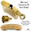 8oz Gold Flask For Liquor + Funnel + Pouch. Classy