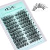 Wispy Eyelash Extensions, Natural Cluster Lashes, Left and Right Cat
