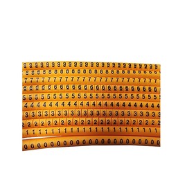 HeyNana - 200 Flexible Cable Marker Clips 0-9 PVC Cable Marker Clips