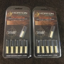 Horton archery 2 Horton Crossbow Arrow Insert Speed Carbon Arrows Mfg AC225 .80 Grain .300" ID