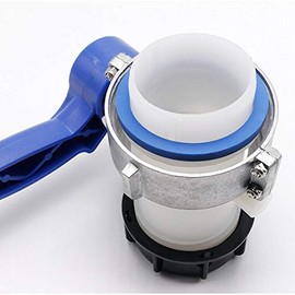 TopHomer Polyethylene IBC Tote Tank Butterfly Valve Adapter 62mm Metric Tapered Connector for Garden Tap Outlet Hose Fitting