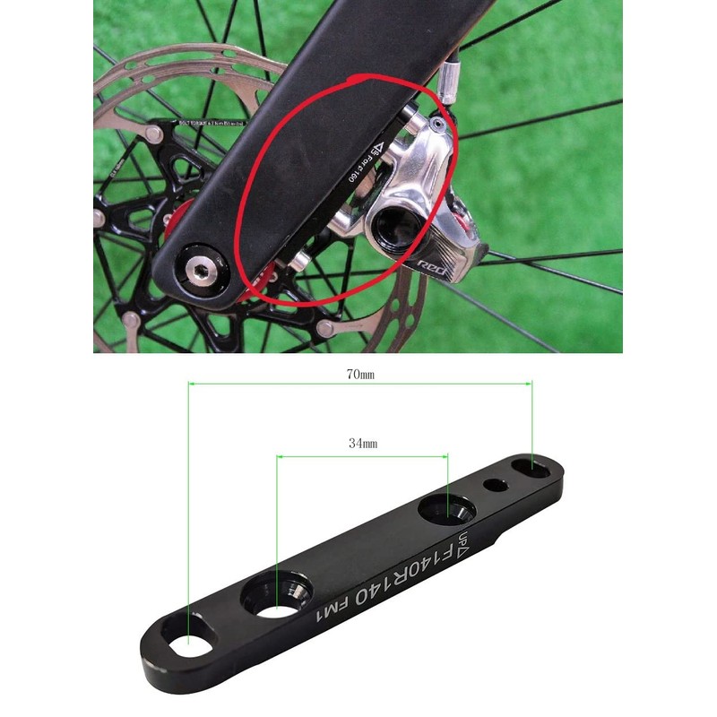 MicrOHERO Lightweight 12g Front Caliper Mounting Bracket for F160/R140mm Rotors