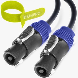 Bemero Speaker Twist, 2-Pin Speaker Cable, Speaker Cable, 2 m, Diameter 7.5 mm, 2 x 1.5 mm² Conductor Cross Section
