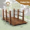 Giantex 5 ft Garden Bridge - Stained Wood Arc Footbridge