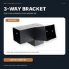 3 Piece Slanted Roof Pergola Bracket Set for 4x4 Posts,