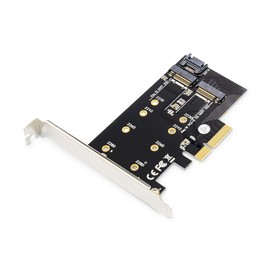 DIGITUS IO Card - PCIe - M.2 NGFF / NVMe Interface Card - 2-Port - M.2 (2230, 2242, 2260 & 2280)