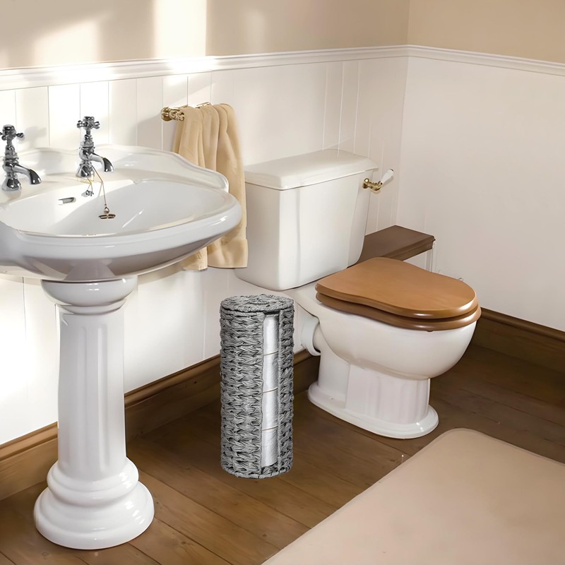 Tadacumir 4 Mega Rolls Extra Toilet Paper Storage with Lid,
