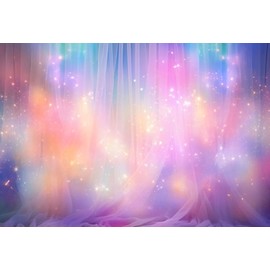 Kate 7×5ft Colorful Dreamy Backdrop Photography Shiny Curtain Decoration Bbackground Girl's Adult Wedding Party Portrait Background Photography Studio Props for Photo Videos