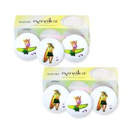 NAVIKA Golf Balls- Hawaiian Themed Hula Girl Golf Balls Combo | Hawaii Golfing Souvenir | Gift for Men and Women Golfers | Beach/Tropical Themed Golf Gear | Fun Hula Girl Print