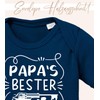 OM3® Baby Bodysuit with Saying - Papas Beste Schuss II