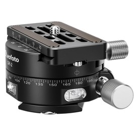 Leofoto 038062 Panoramic Gear Head GR-2 Panning Gear Controllable with Level, Arca-Swiss Compatible, Bottom Diameter 2.4 inches (60 mm), Load Capacity 44.1 lbs (20 kg)