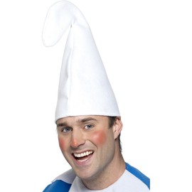 Smiffys Gnome Hat, White , Funny Fancy Dress, Adult Dress Up Hats