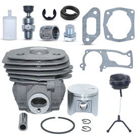 Atunee 47mm Cylinder Piston Gaskets Kit for Husqvarna 357XP 359 Rancher EPA 357 XP Compatible with Jonsered CS2156 CS2159 Chainsaw with Needle Bearing Fuel Filter Spark Plug 537157302 537157304