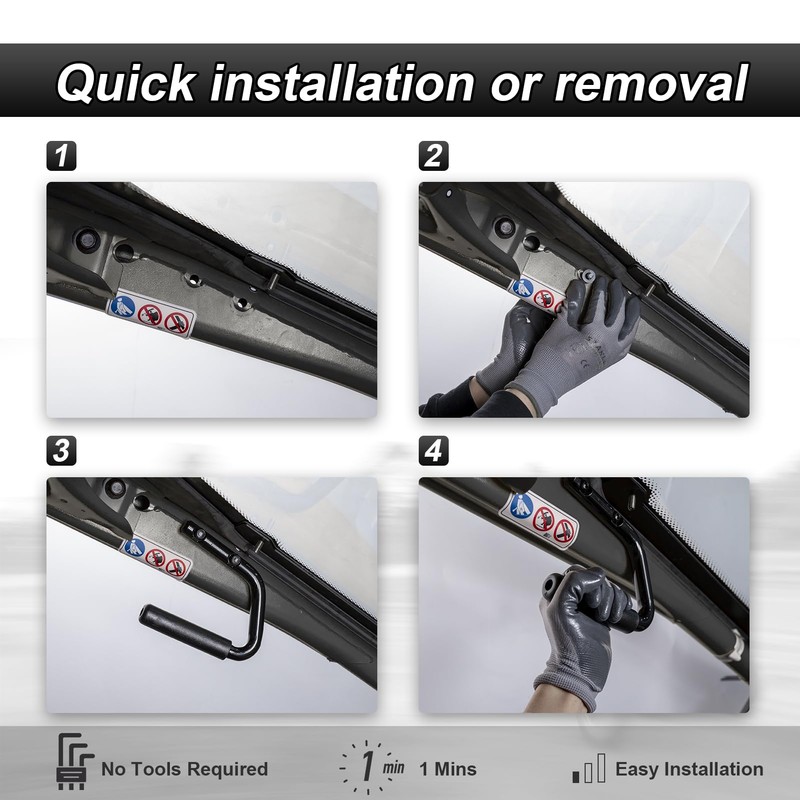 ROMELACK 2PCS Grab Handles Aluminum Compatible with Can Am Maverick