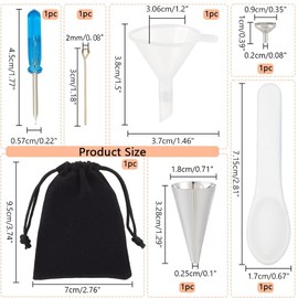 nbeads Mini Funnel Set for Cremation Jewellery Filling, Small Bottles Funnel Filler Kit Jewellery Ash Filler Funnel for Urn Preservation Jewellery Filling Ash Pendant Necklace