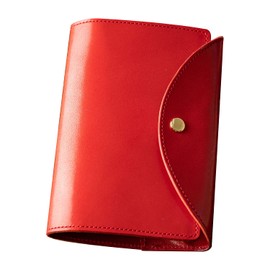 Am De Mas PC-031 Passport Case, Tochigi Leather, Compact, Genuine Leather, Made in Japan, Simple, Travel, Card Pocket, signal red