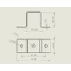 Clamp Clamp for Square Tube, Square 20 x 20 to