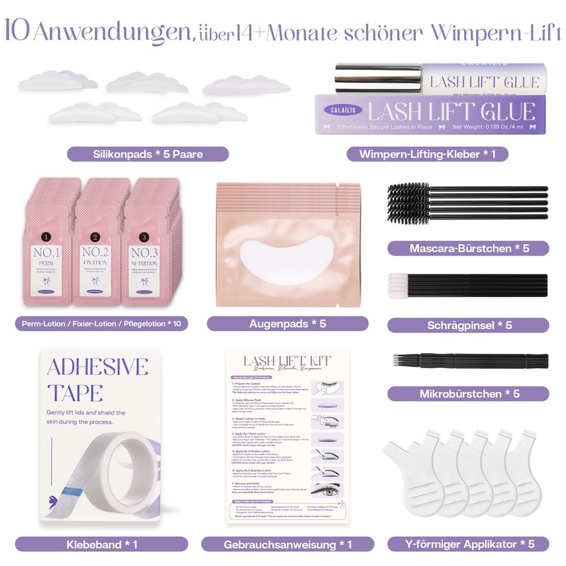 CALAILIS Eyelash Lifting Set, 2025 Updated Lash Lifting Set, Semi-Permanent