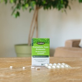 Flora Health Complete Care Probiotic Six Strains of Beneficial Bacteria, Support Digestive and Immune Health, Shelf Stable, 34 Billion CFU's, 30 Vegetarian Capsules Blister Pack