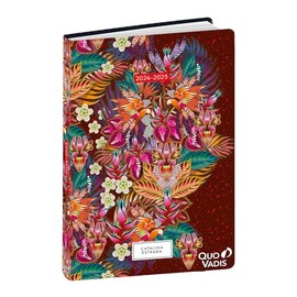 Quo Vadis - 2024-2025 Academic Year Diary - Eurotextagenda - Daily - Multilingual - Catalina Estrada - Multicoloured - 12 Months from August to July - 12 x 17 cm - Clairefontaine Paper White