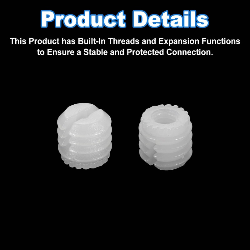 sourcing map 200Pcs 0.35"x0.34" Hinge Dowels, Plastic Dowel Insert with