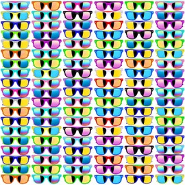 Oleitodh 128 Pack Kids Sunglasses Party Favors, Kid's Neon Sunglasses Bulk, Childrens Sunglasses Boys Girls Eyewear Pack for Goody Bag Fillers Summer Beach Pool Birthday Party Supplies Age for 3-8