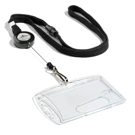 Durable Lanyard with Safety Release and Retractable Spring Hook | Pack of 1 | Black | Ideal for Events, Exhibitions, Offices, etc.