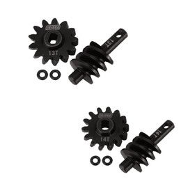 INJORA Axle Gear Overdrive Worm Differential 13T 14T Steel Gear Upgrade Parts for AX24 Axial SCX24 C10 JLU Gladiator Bronco 1/24 RC Crawler Car, 2PCS