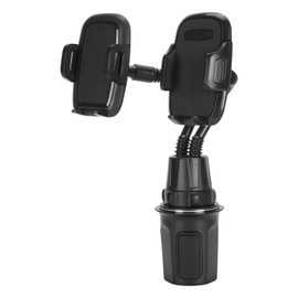 Car Cup Holder Phone Mount for Car Australia, Long Neck Design with Adjustable Base & Clamping Arms, Universal Car Phone Holder for 4.0-7.0 Inch Smartphones, No Suction Cup Car Accessories