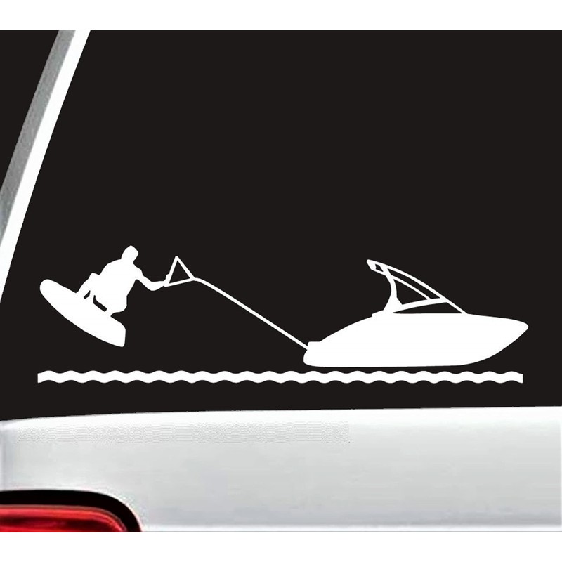 Wakeboard Water Skiing Speedboat Decal Sticker for Car Window 8