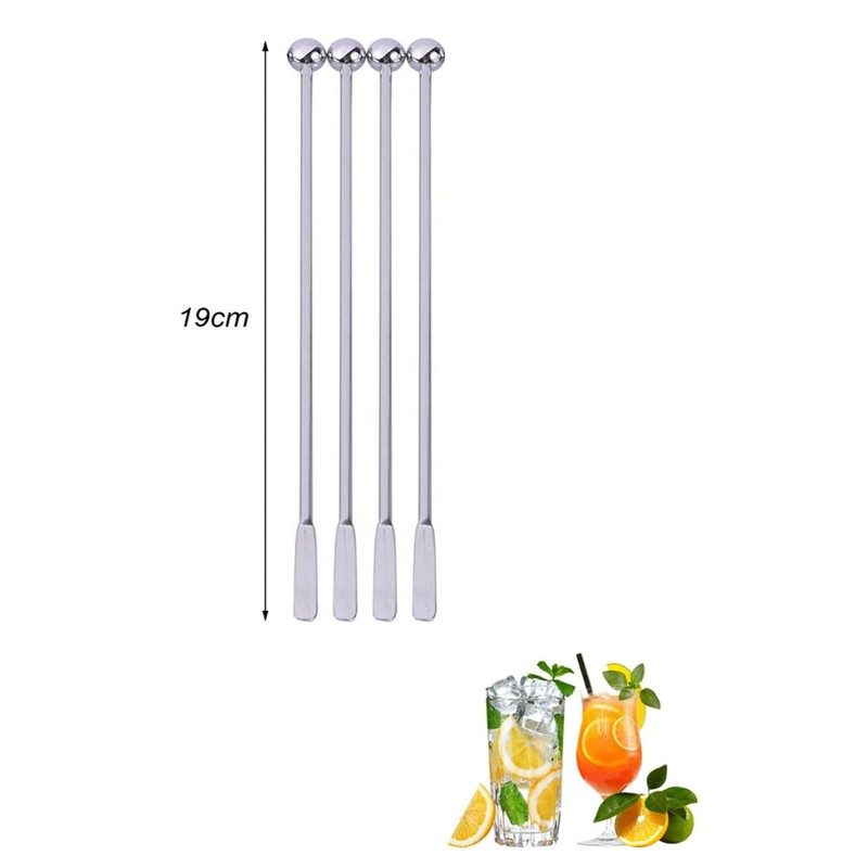 YFFSFDC Stainless Steel Stirring Rod, Long Stirrer, Total Length 7.5