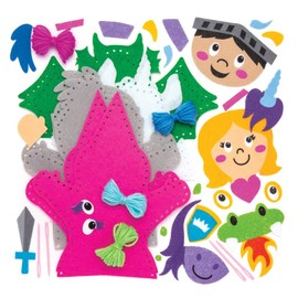 Baker Ross AW692 Fairy Tale Hand Puppet Sewing Kits (Pack of 4)