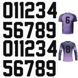 Ptwola 22 Pcs Iron on Numbers Patches Heat Press Transfer Numbers 0 to 9 Soft Iron Numbers Applique for Team Uniform Sports T Shirt Football Basketball Baseball Clothes Hat Socks Jeans DIY Accessories