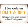 Ontrada Wooden Sign 12 x 18 cm Living Here Grandpa