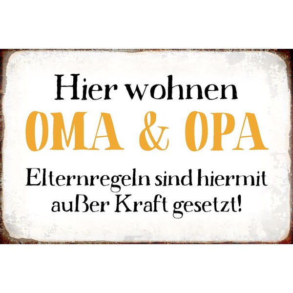 Ontrada Wooden Sign 12 x 18 cm Living Here Grandpa