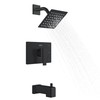KENES Tub Shower Faucet Set Complete, Matte Black Tub and