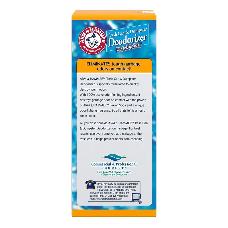 Arm & Hammer 3320084116 Trash Can & Dumpster Deodorizer, Sprinkle