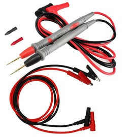 RUNCCI-YUN 20A Multimeter Test Leads Probes Banana Plug, 2 Pieces Multimeter Test Leads, 4 mm Banana Plug to Crocodile Clip Cable, Alligator Clips (1 m, Red and Black)
